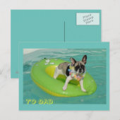 Französische Bulldogge Urlaub French Bulldog Briefkaart (Voorkant / Achterkant)