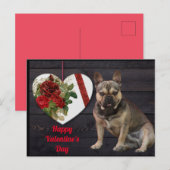 Französische Bulldogge Valentinstag French Bulldog Briefkaart (Voorkant / Achterkant)