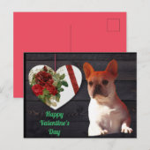 Französische Bulldogge Valentinstag French Bulldog Briefkaart (Voorkant / Achterkant)