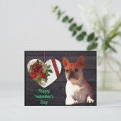 Französische Bulldogge Valentinstag French Bulldog Briefkaart (Staand voorkant)