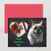 Französische Bulldogge Valentinstag French Bulldog Briefkaart (Voorkant / Achterkant)