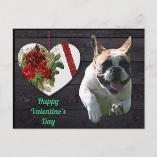 Französische Bulldogge Valentinstag French Bulldog Briefkaart (Voorkant)