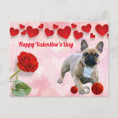 Französische Bulldogge Valentinstag French Bulldog Briefkaart (Voorkant)
