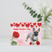 Französische Bulldogge Valentinstag French Bulldog Briefkaart (Staand voorkant)