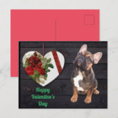 Französische Bulldogge Valentinstag French Bulldog Briefkaart (Voorkant / Achterkant)