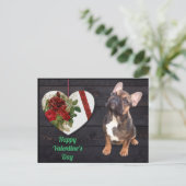 Französische Bulldogge Valentinstag French Bulldog Briefkaart (Staand voorkant)