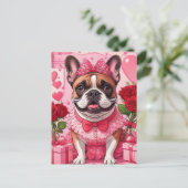 Französische Bulldogge Verliebt French Bulldog Briefkaart (Staand voorkant)