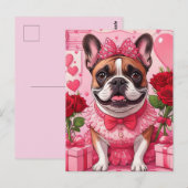 Französische Bulldogge Verliebt French Bulldog Briefkaart (Voorkant / Achterkant)