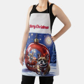 Französische Bulldogge Weihnachten  French Bullog Schort (Insitu)