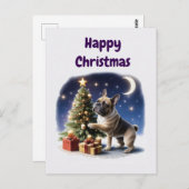 Französische Bulldogge Weihnachtsbaum Bulldog Briefkaart (Voorkant / Achterkant)