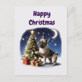 Französische Bulldogge Weihnachtsbaum Bulldog Briefkaart (Voorkant)