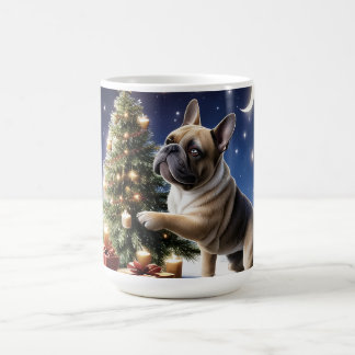 Französische Bulldogge Weihnachtsbaum Bulldog Koffiemok