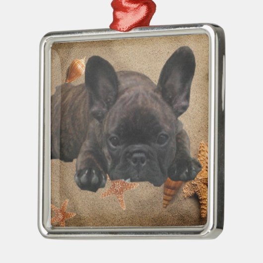 Französische Bulldogge Weihnachtsbaum Ornament (Links)