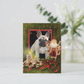 Französische Bulldogge Weihnachtskarte Briefkaart (Staand voorkant)