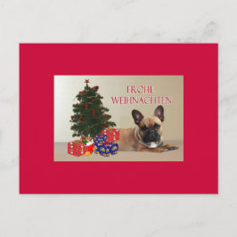 französische Bulldogge Weihnachtskarte Briefkaart