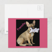 Französische Bulldogge Welpe French Bulldog Briefkaart (Voorkant / Achterkant)