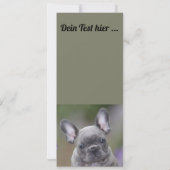 Französische Bulldogge Welpe French Bulldog Kaart (Achterkant)