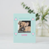 Französische Bulldogge Welpe Love, Briefkaart (Staand voorkant)