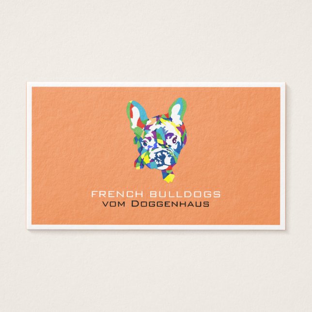 Französische Bulldogge Welpe Visitekaartje (Voorkant)