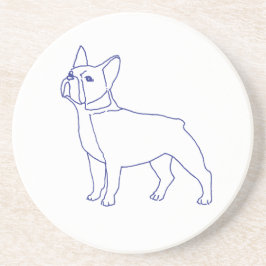 Französische Bulldogge Zandsteen Onderzetter
