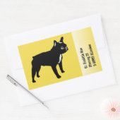 Französische Bulldoggen Aufkleber mit Text Rechthoekige Sticker (Envelop)