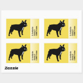 Französische Bulldoggen Aufkleber mit Text Rechthoekige Sticker (Vel)