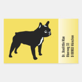 Französische Bulldoggen Aufkleber mit Text Rechthoekige Sticker (Voorkant)