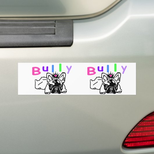 Französische Bulldoggen Autoaufkleber Bumpersticker (Op auto)