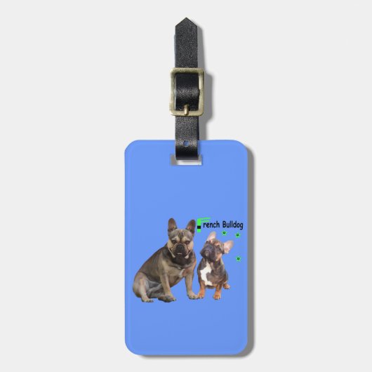 Französische Bulldoggen Bagagelabel (Voorkant verticaal)