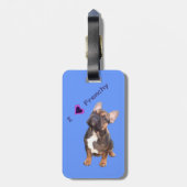 Französische Bulldoggen Bagagelabel (Achterkant verticaal)