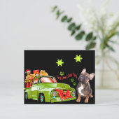 französische Bulldoggen Christmas French Bulldog Briefkaart (Staand voorkant)