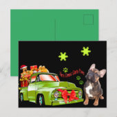 französische Bulldoggen Christmas French Bulldog Briefkaart (Voorkant / Achterkant)