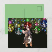  französische Bulldoggen Christmas French Bulldog Briefkaart (Voorkant / Achterkant)
