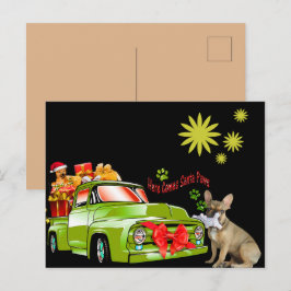 französische Bulldoggen Christmas French Bulldog Briefkaart