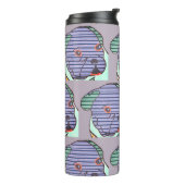 Französische Bulldoggen Comic French Bulldog Thermosbeker (Gedraaid links)