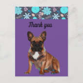 französische Bulldoggen Dankeschön French Bulldog Briefkaart (Voorkant)