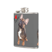 Französische Bulldoggen Flachmann Heupfles (Links)