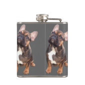 Französische Bulldoggen Flachmann Heupfles (Achterkant)