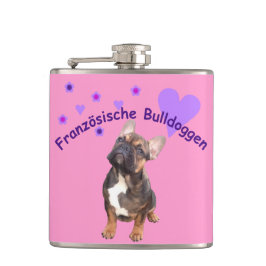 Französische Bulldoggen Flachmann Heupfles