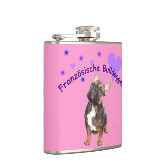 Französische Bulldoggen Flachmann Heupfles (Rechts)