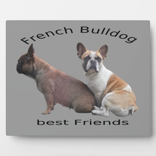 Französische Bulldoggen Fotoplatte Fotoplaat (Voorkant)