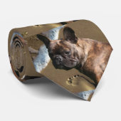 Französische Bulldoggen Freunde French Bulldog Stropdas (Opgerold)