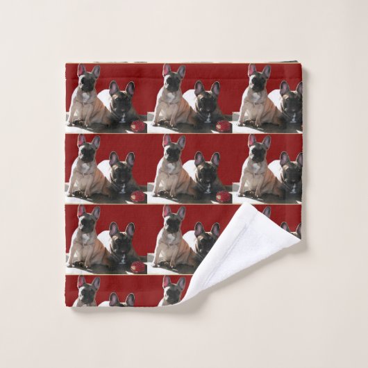 Französische Bulldoggen Freunde Washandje (Wasdoekje)