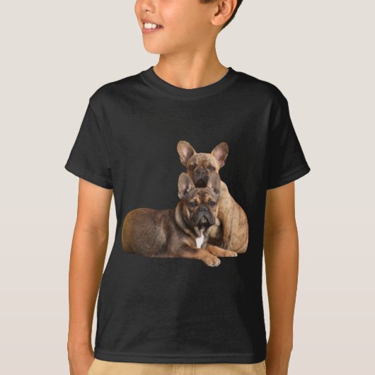 Französische Bulldoggen Friends French Bulldog T-shirt (Voorkant)