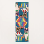 Französische Bulldoggen Frohes Neues Jahr Yogamat (Voorkant)