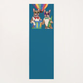 Französische Bulldoggen Frohes Neues Jahr Yogamat (Achterkant)