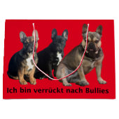 Französische Bulldoggen Geschenktüte Groot Cadeauzakje (Voorkant)