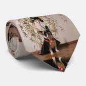 französische Bulldoggen Happy New Year Krawatte Stropdas (Opgerold)