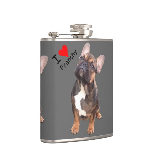 Französische Bulldoggen Herz French Bulldog  Heupfles (Rechts)