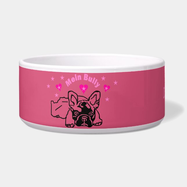 Französische Bulldoggen Herz French Bulldog  Voerbakje (Voorkant)